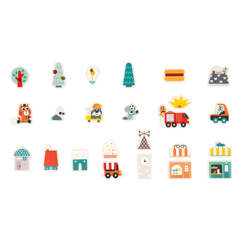 Janod Wooden Magnets - 24 Pcs Janod Magnet Toys at Little Earth Nest Eco Shop Geelong Online Store Australia