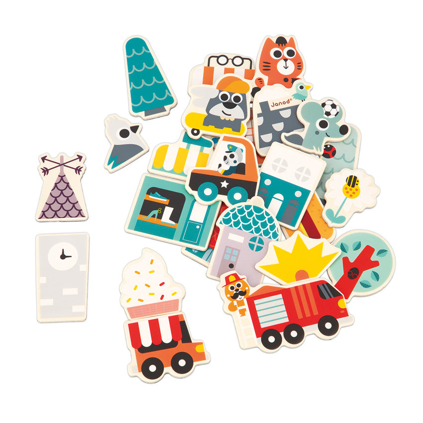 Janod Wooden Magnets - 24 Pcs Janod Magnet Toys at Little Earth Nest Eco Shop Geelong Online Store Australia