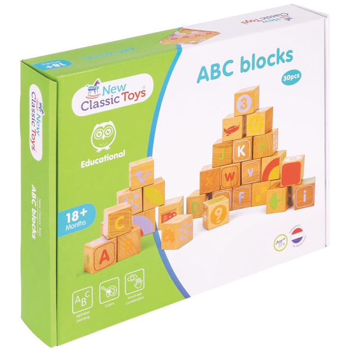 ABC Wooden Blocks New Classic Toys New Classic Toys Wooden Blocks at Little Earth Nest Eco Shop ABC Wooden Blocks New Classic Toys Geelong Online Store Australia