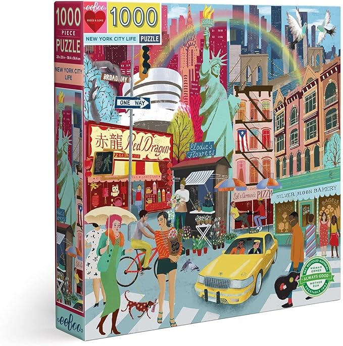 New York City Life 1000 Piece Puzzle by Eeboo Eeboo Puzzles at Little Earth Nest Eco Shop Geelong Online Store Australia