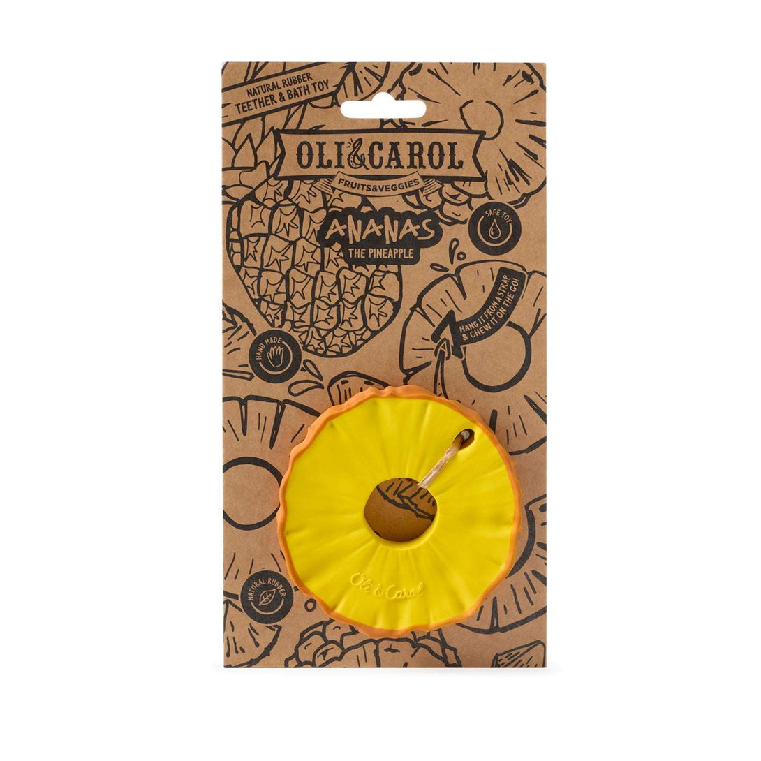 Pineapple Teether Toy by Oli and Carol Oli and Carol Dummies and Teethers at Little Earth Nest Eco Shop Geelong Online Store Australia