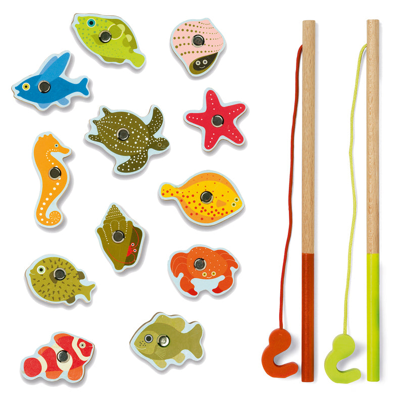 Djeco Magnetics Fishing Set Djeco Activity Toys Tropic at Little Earth Nest Eco Shop Geelong Online Store Australia