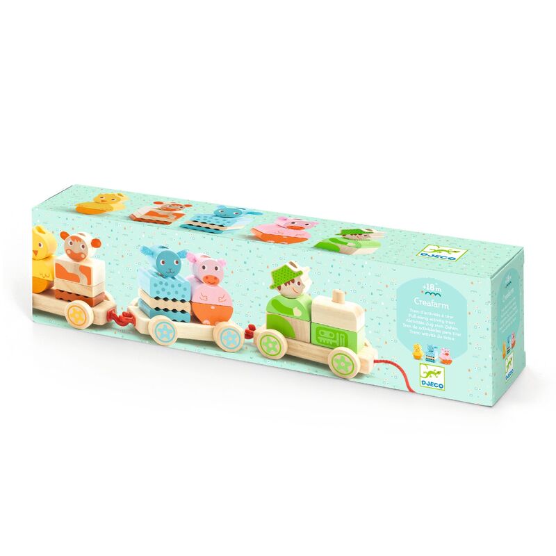 Djeco Creafarm Activity Train Djeco Activity Toys at Little Earth Nest Eco Shop Geelong Online Store Australia