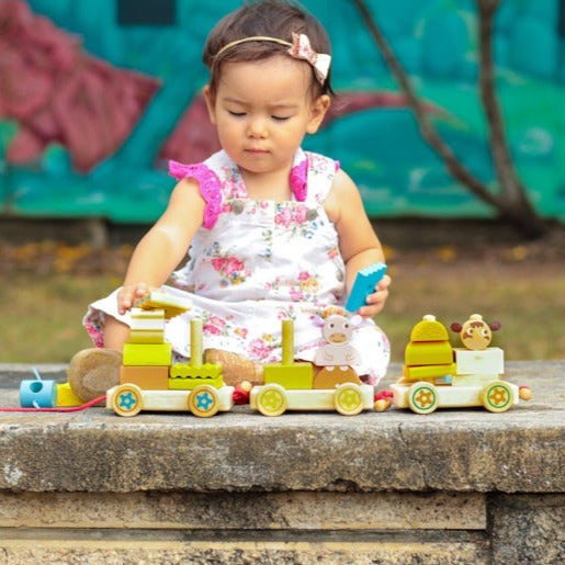 Djeco Creafarm Activity Train Djeco Activity Toys at Little Earth Nest Eco Shop Geelong Online Store Australia