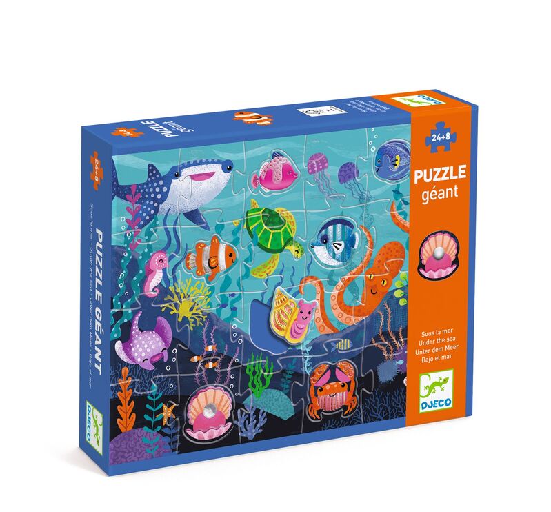 Djeco Giant Puzzle Tactile Sea Djeco Puzzles at Little Earth Nest Eco Shop Djeco Giant Puzzle Tactile Sea Geelong Online Store Australia