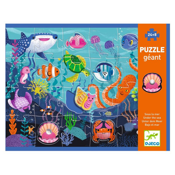 Djeco Giant Puzzle Tactile Sea Djeco Puzzles at Little Earth Nest Eco Shop Djeco Giant Puzzle Tactile Sea Geelong Online Store Australia