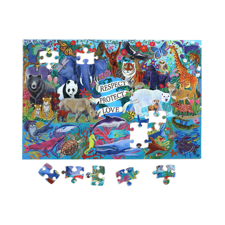 Eeboo 100 Piece Planet Earth Puzzle Eeboo Puzzles at Little Earth Nest Eco Shop Geelong Online Store Australia