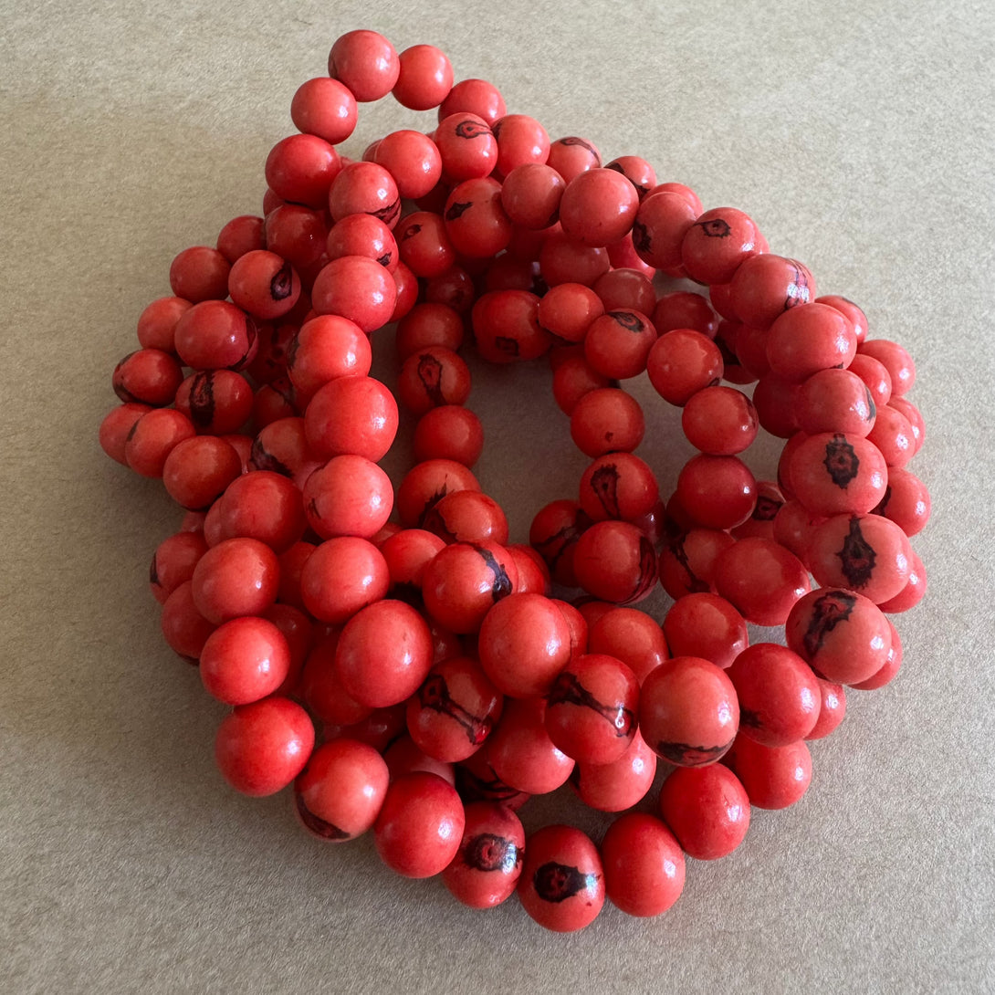 Melko Acai Bead Necklace Melko Necklaces Muted Red at Little Earth Nest Eco Shop Geelong Online Store Australia