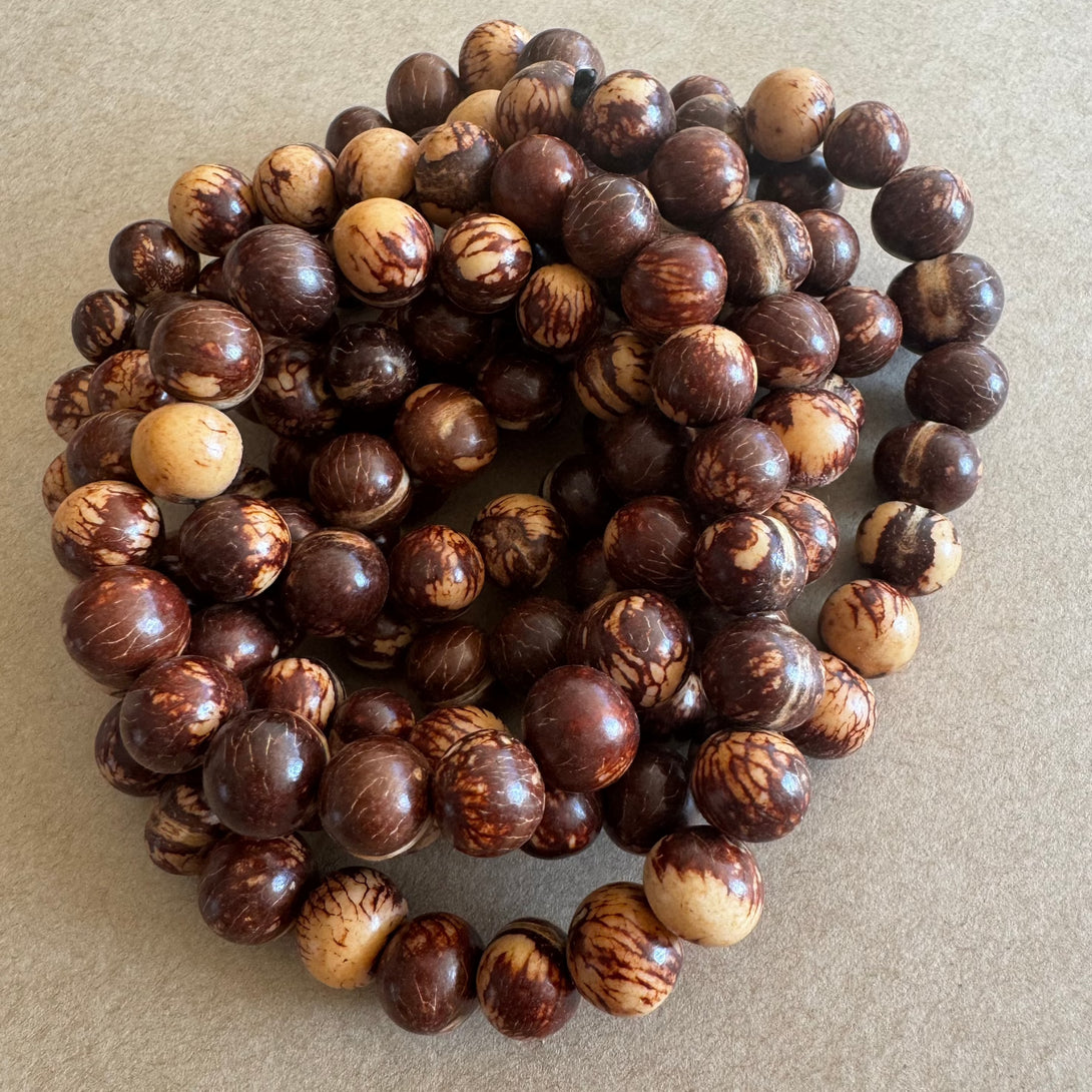 Melko Acai Bead Necklace Melko Necklaces Choc Marble at Little Earth Nest Eco Shop Geelong Online Store Australia