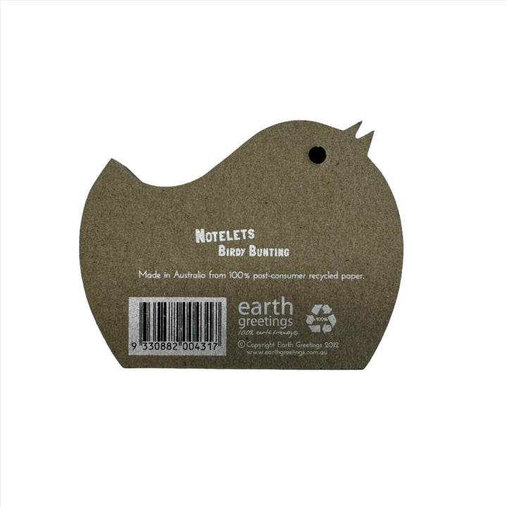 Earth Greetings Notelets Birdy Bunting Earth Greetings Stationery at Little Earth Nest Eco Shop Geelong Online Store Australia