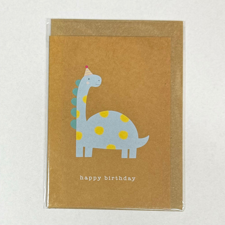 Dinosaur Birthday Card Little Red Owl Greeting & Note Cards at Little Earth Nest Eco Shop Geelong Online Store Australia