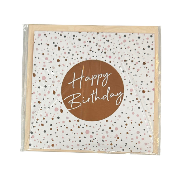 Copper Dotty Happy Birthday Card Paper Salad Greeting & Note Cards at Little Earth Nest Eco Shop Geelong Online Store Australia