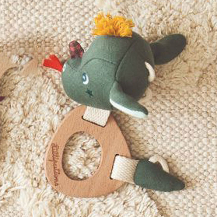 Lilliputiens Joe Eco Wooden Sensory Rattle Little Earth Nest Dummies and Teethers at Little Earth Nest Eco Shop Geelong Online Store Australia