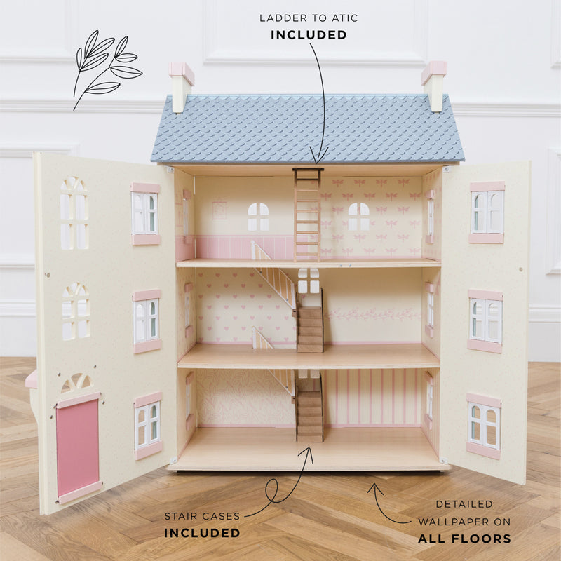 Le Toy Van Cherry Tree Hall Doll's House Le Toy Van Dollshouses at Little Earth Nest Eco Shop Geelong Online Store Australia