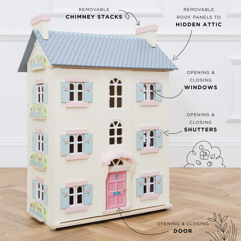 Le Toy Van Cherry Tree Hall Doll's House Le Toy Van Dollshouses at Little Earth Nest Eco Shop Geelong Online Store Australia