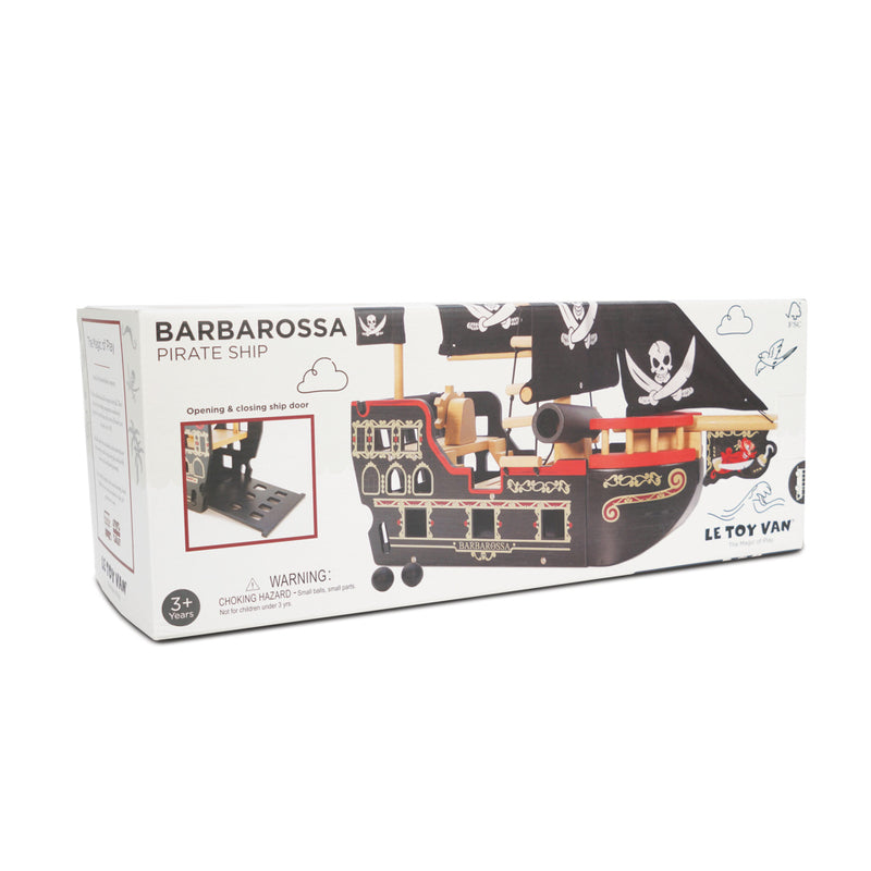 Le Toy Van Barbarossa Pirate Ship Le Toy Van Toys at Little Earth Nest Eco Shop Le Toy Van Barbarossa Pirate Ship - Little Earth Nest Geelong Online Store Australia