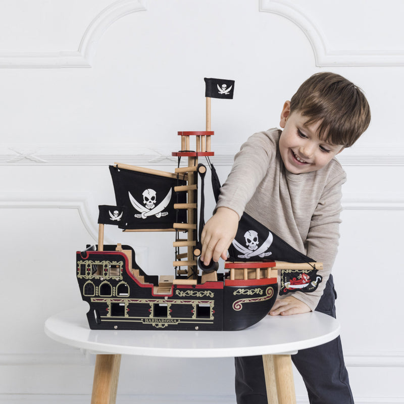 Le Toy Van Barbarossa Pirate Ship Le Toy Van Toys at Little Earth Nest Eco Shop Le Toy Van Barbarossa Pirate Ship - Little Earth Nest Geelong Online Store Australia