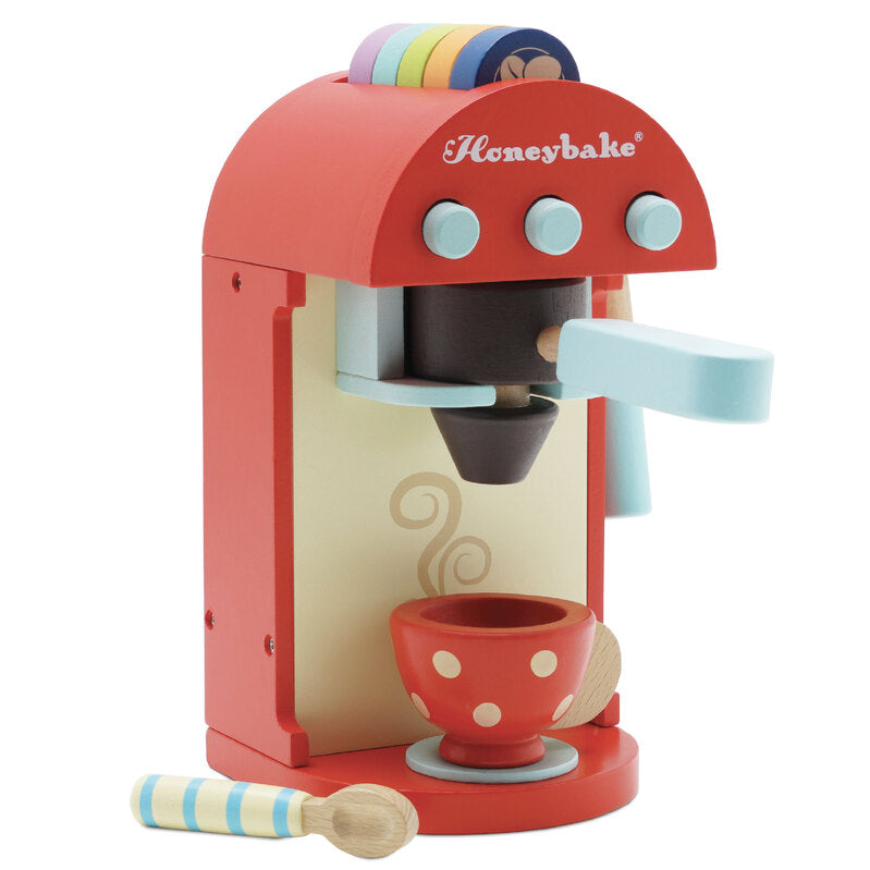 Le Toy Van Cafe Espresso Machine Le Toy Van Toy Kitchens & Play Food at Little Earth Nest Eco Shop Le Toy Van Cafe Machine - Honeybake - Little Earth Nest Geelong Online Store Australia