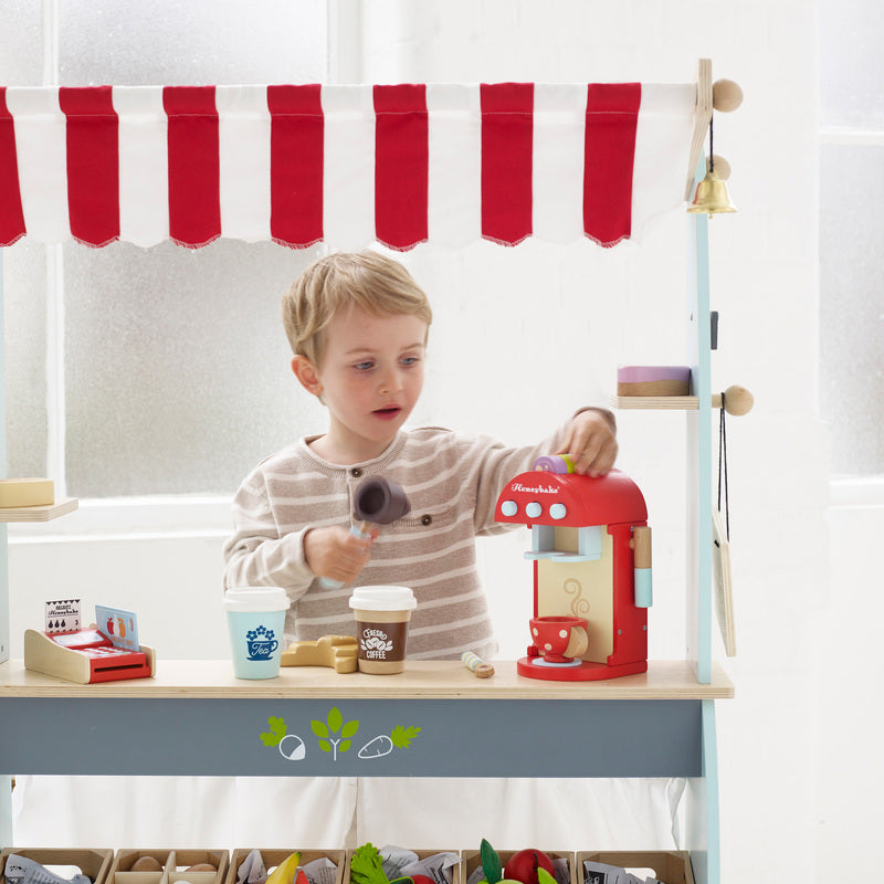 Le Toy Van Cafe Espresso Machine Le Toy Van Toy Kitchens & Play Food at Little Earth Nest Eco Shop Le Toy Van Cafe Machine - Honeybake - Little Earth Nest Geelong Online Store Australia