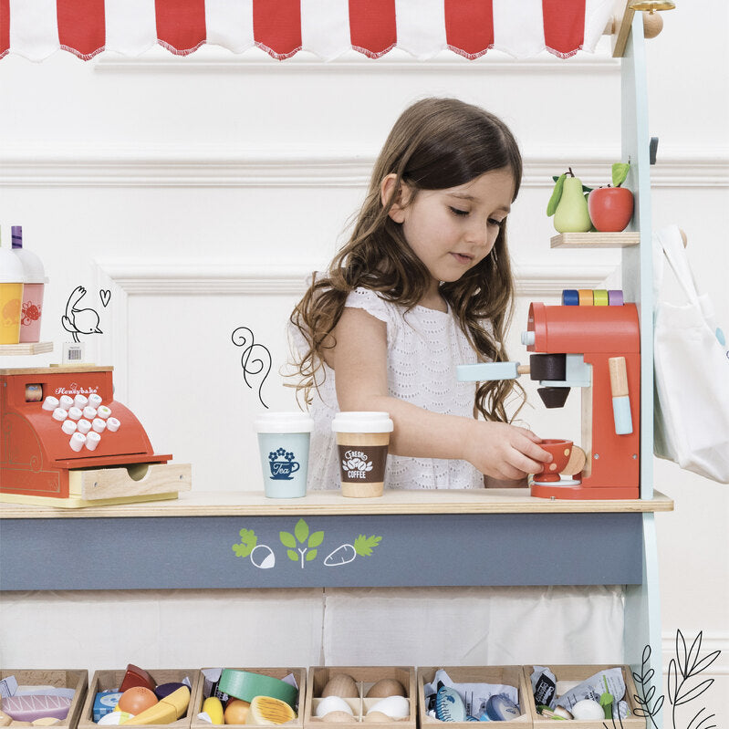 Le Toy Van Cafe Espresso Machine Le Toy Van Toy Kitchens & Play Food at Little Earth Nest Eco Shop Le Toy Van Cafe Machine - Honeybake - Little Earth Nest Geelong Online Store Australia