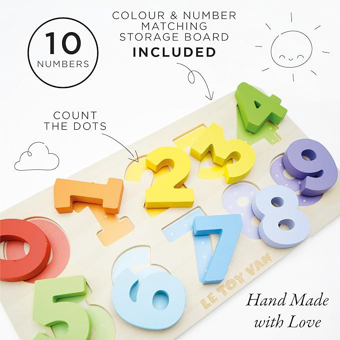 Le Toy Van Petilou Learn to Count Puzzle Le Toy Van Toys at Little Earth Nest Eco Shop Geelong Online Store Australia