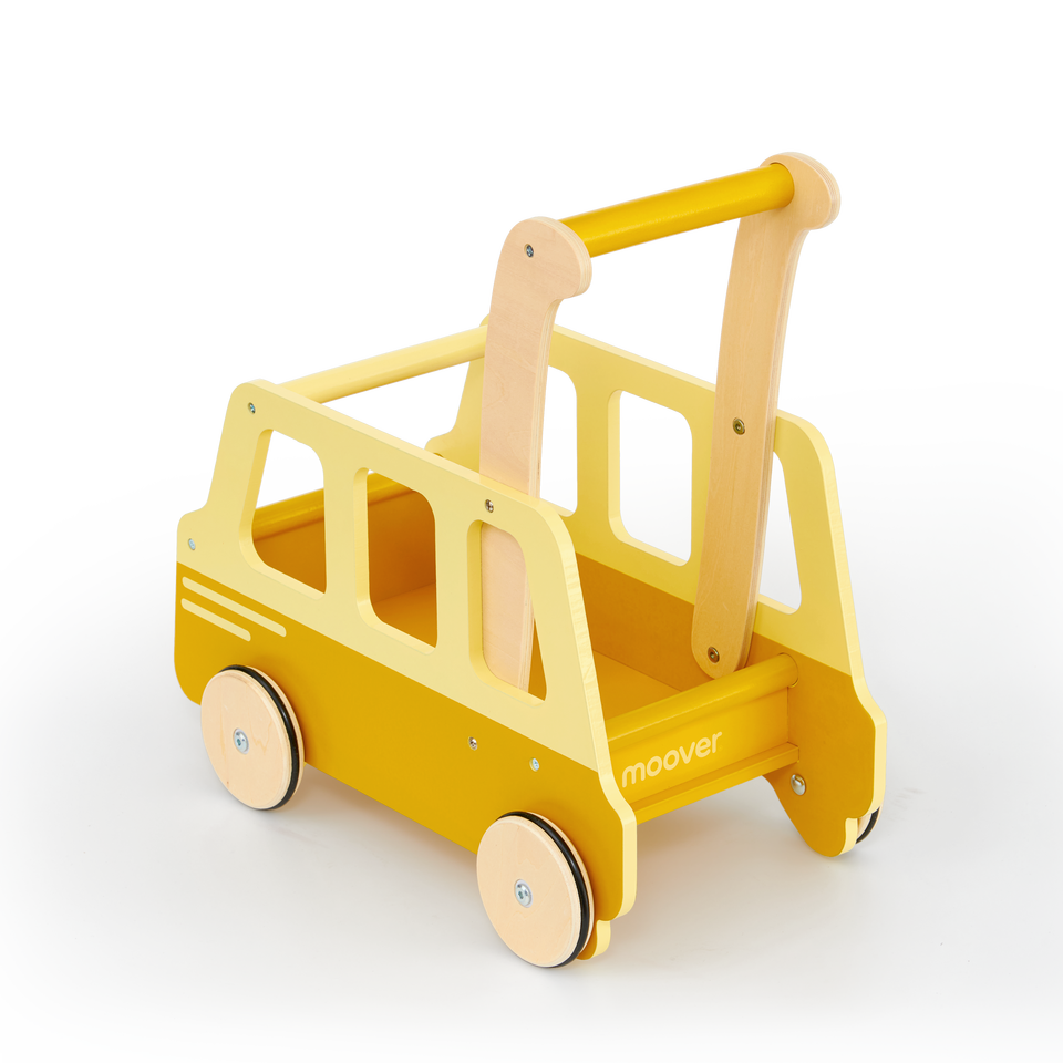 Moover Line Yellow Bus Walker Moover Toys Baby Walkers and Entertainers at Little Earth Nest Eco Shop Geelong Online Store Australia