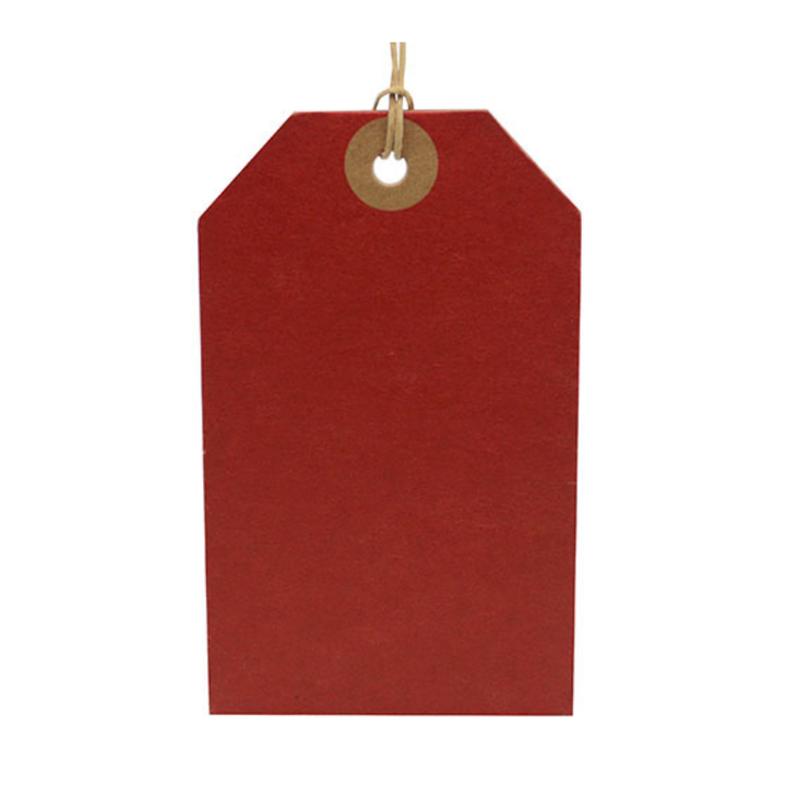 Kraft Christmas Gift Tags - Pack of 10 Red Barama Stationery at Little Earth Nest Eco Shop Geelong Online Store Australia