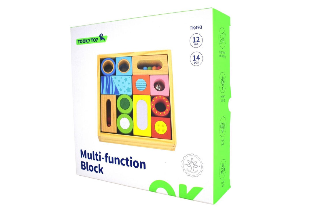 Multi Sensory Block Set by Tooky Toy Tooky Toy Wooden Blocks at Little Earth Nest Eco Shop Geelong Online Store Australia