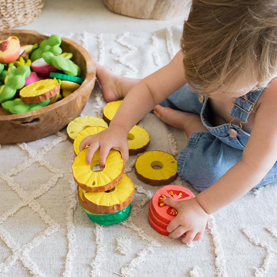 Pineapple Teether Toy by Oli and Carol Oli and Carol Dummies and Teethers at Little Earth Nest Eco Shop Geelong Online Store Australia