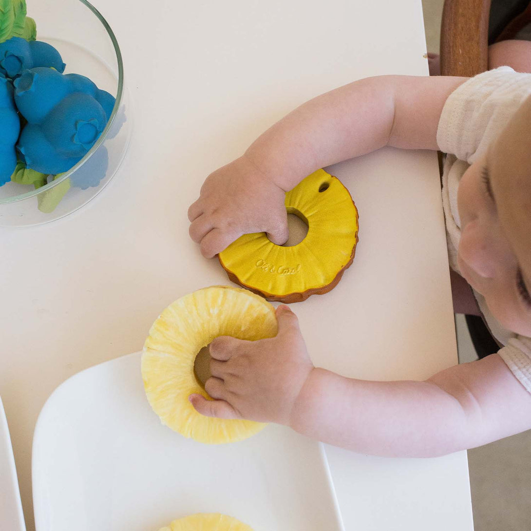 Pineapple Teether Toy by Oli and Carol Oli and Carol Dummies and Teethers at Little Earth Nest Eco Shop Geelong Online Store Australia