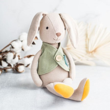 Apple Park Organic Cotton Knit Bunny Apple Park Organic Soft Toy at Little Earth Nest Eco Shop Geelong Online Store Australia