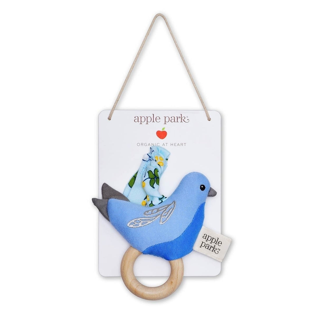 Birdie Organic Cotton Pram Toy Apple Park Organic Toys at Little Earth Nest Eco Shop Geelong Online Store Australia