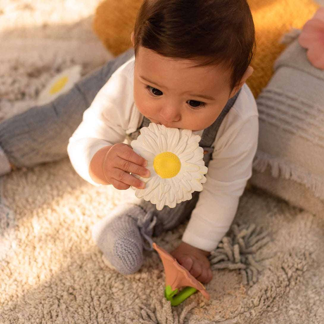 Margarita the Daisy Flower Teether by Oli and Carol Oli and Carol Dummies and Teethers at Little Earth Nest Eco Shop Geelong Online Store Australia