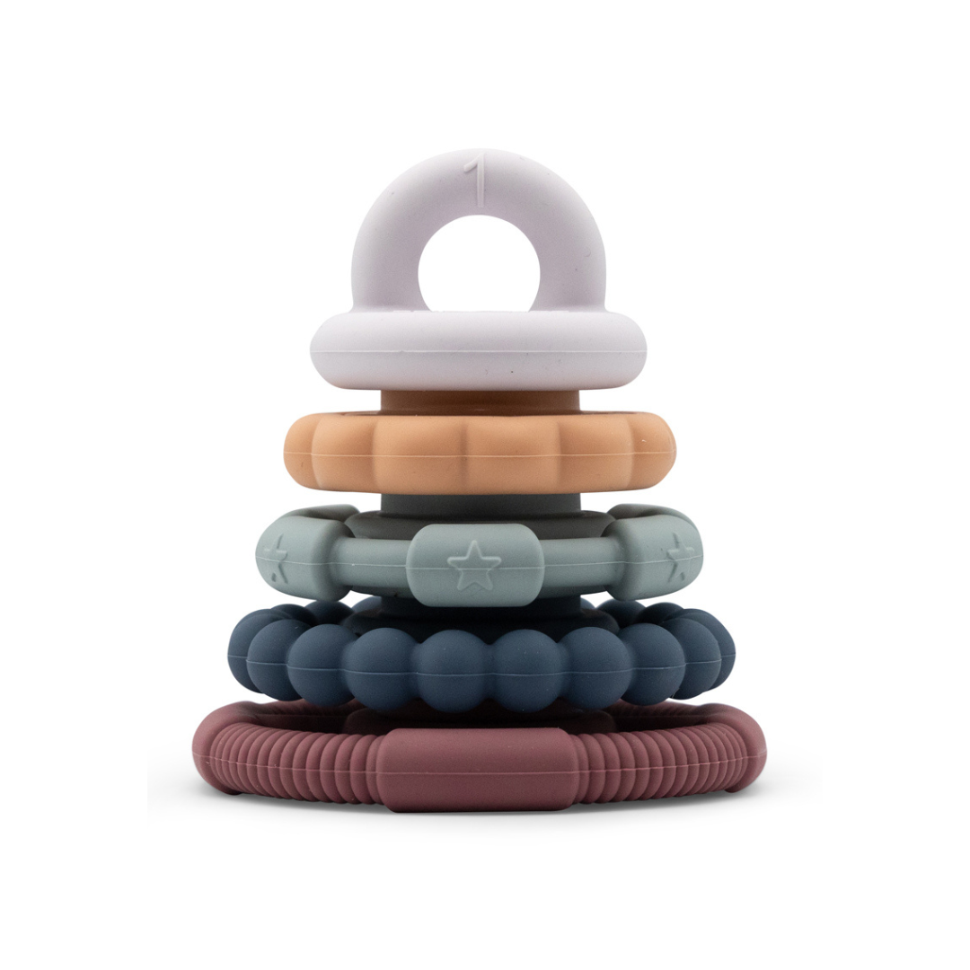 Jellystone Designs Silicone Stacker Neutrals Jellystone Designs Dummies and Teethers at Little Earth Nest Eco Shop Geelong Online Store Australia