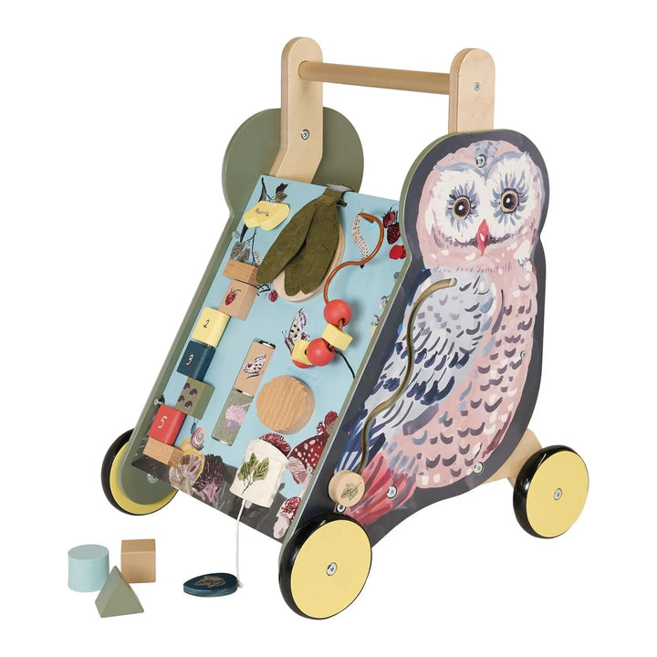 Wildwoods Owl Wooden Baby Walker and Activity Toy by Manhattan Toys Little Earth Nest Baby Activity Toys at Little Earth Nest Eco Shop Geelong Online Store Australia