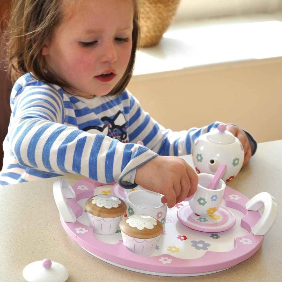 Indigo Jamm Flowers Tea Set Indigo Jamm Pretend Play at Little Earth Nest Eco Shop Geelong Online Store Australia