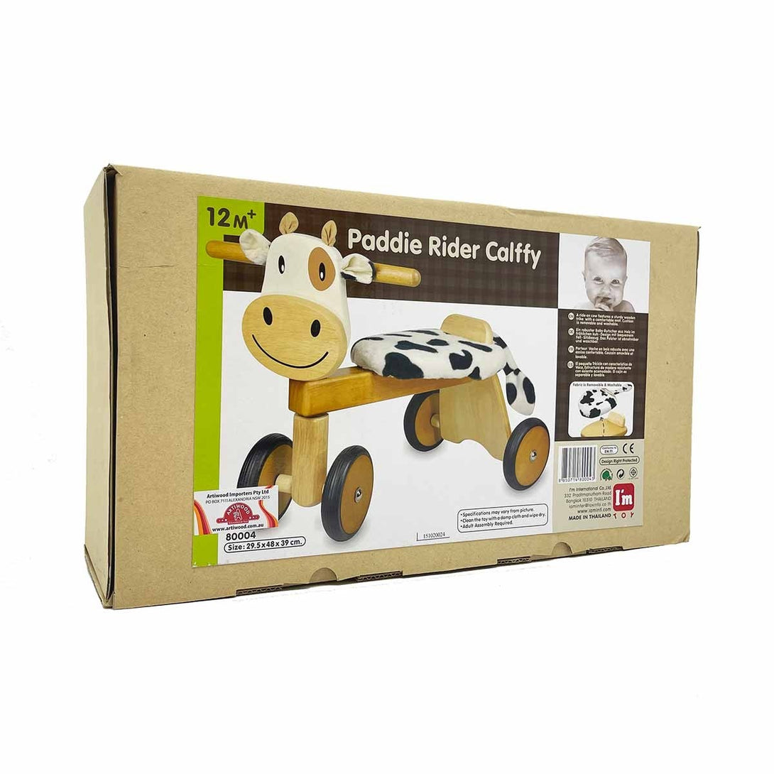 Calffy Paddie Rider Ride-On Cow Im Toy Kids Riding Vehicles at Little Earth Nest Eco Shop Geelong Online Store Australia