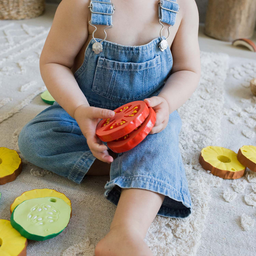 Tomato Teether Toy by Oli and Carol Oli and Carol Dummies and Teethers at Little Earth Nest Eco Shop Geelong Online Store Australia