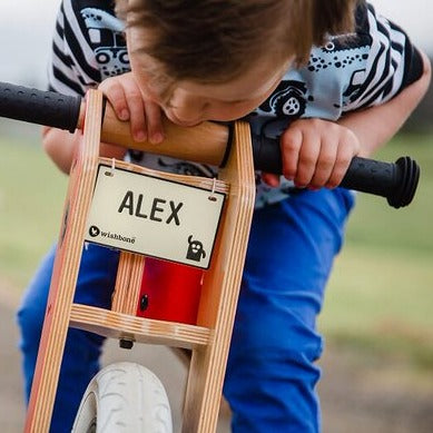 Wishbone Balance Bike Name Plate Wishbone Australia Bicycle Accessories at Little Earth Nest Eco Shop Geelong Online Store Australia