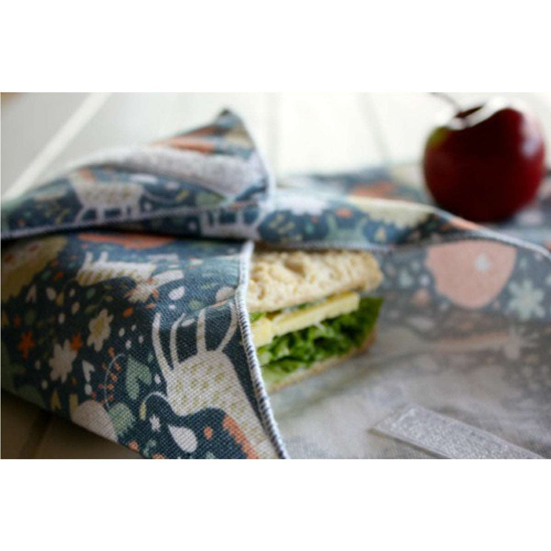 Reusable Sandwich Wrap - FourMyEarth Four My Earth Lunch Boxes and Bags at Little Earth Nest Eco Shop 4 My Earth Large Sandwich Wraps | Reusable Sandwich Wraps | Little Earth Nest Geelong Online Store Australia