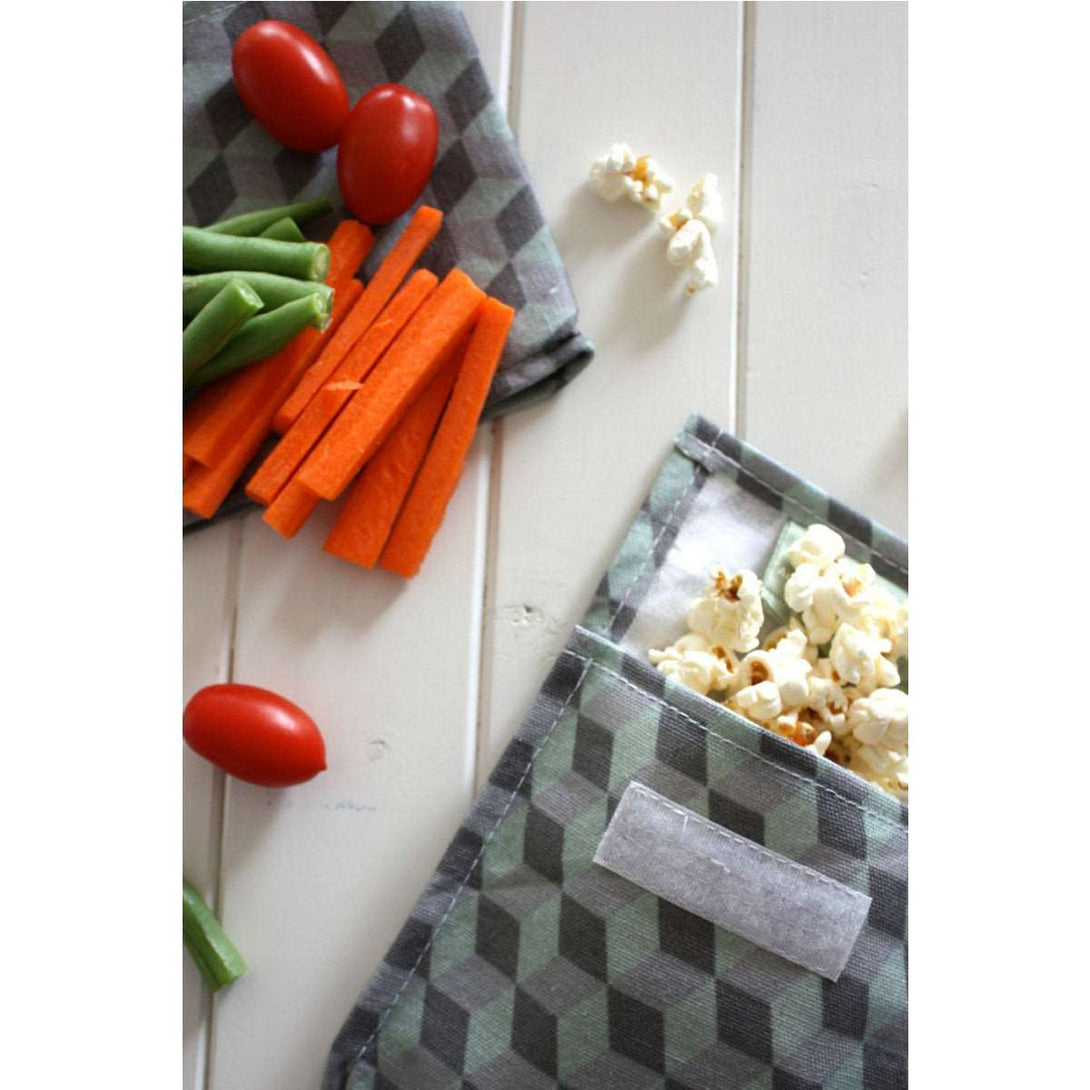 Reusable Snack Pocket Bag - FourMyEarth Four My Earth Lunch Boxes and Bags Geo at Little Earth Nest Eco Shop 4 My Earth Snack Pocket | Reusable Snack Pockets | Little Earth Nest Geelong Online Store Australia