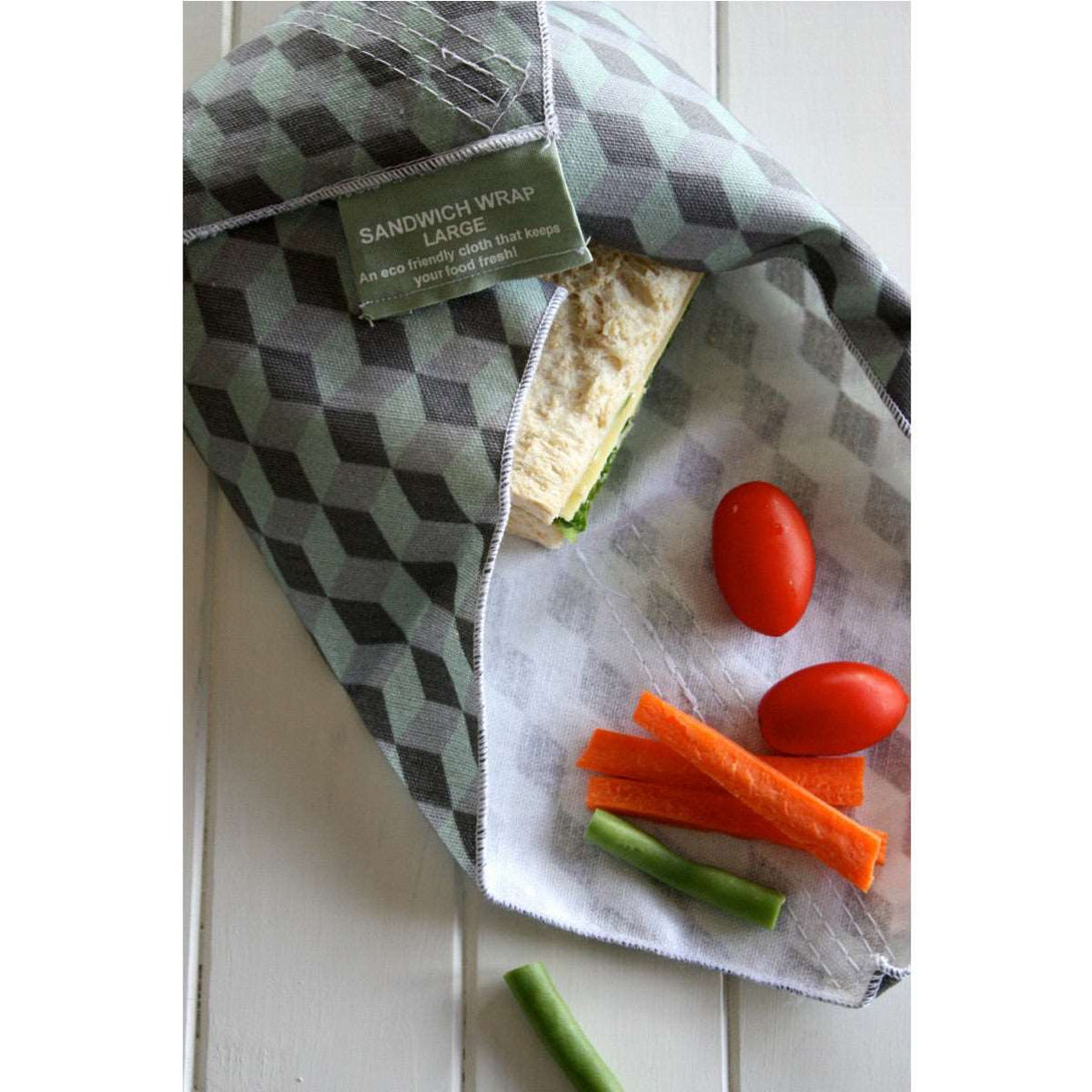 Reusable Sandwich Wrap - FourMyEarth Four My Earth Lunch Boxes and Bags at Little Earth Nest Eco Shop 4 My Earth Large Sandwich Wraps | Reusable Sandwich Wraps | Little Earth Nest Geelong Online Store Australia