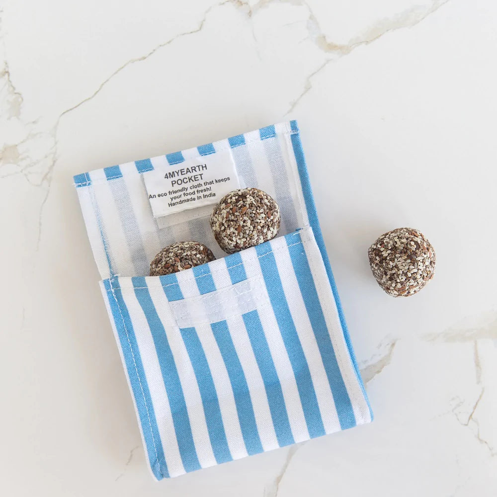 Reusable Snack Pocket Bag - FourMyEarth Four My Earth Lunch Boxes and Bags at Little Earth Nest Eco Shop 4 My Earth Snack Pocket | Reusable Snack Pockets | Little Earth Nest Geelong Online Store Australia