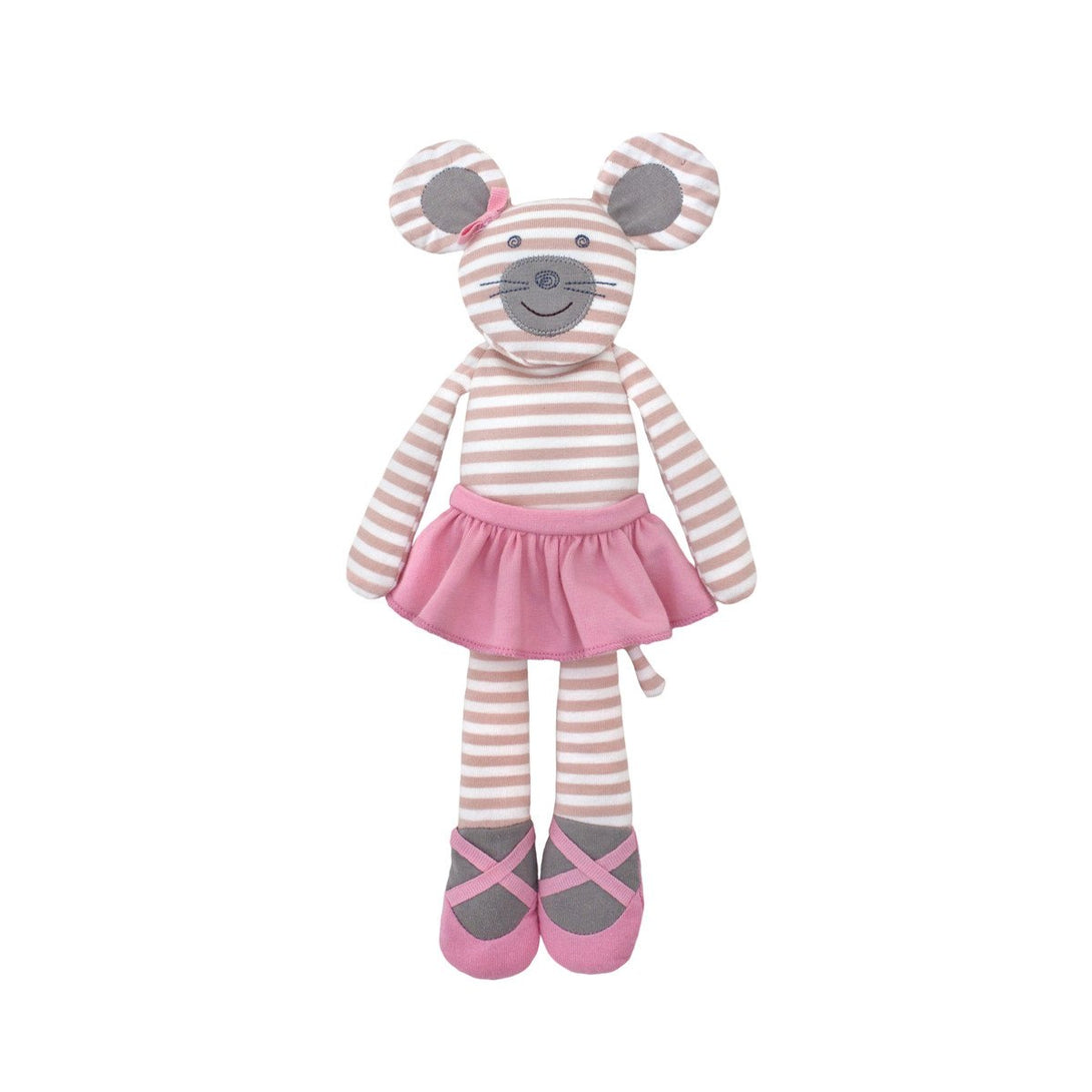 Apple Park Organic Plush Toy Apple Park Organic Baby Gifts Ballerina Mouse at Little Earth Nest Eco Shop Geelong Online Store Australia