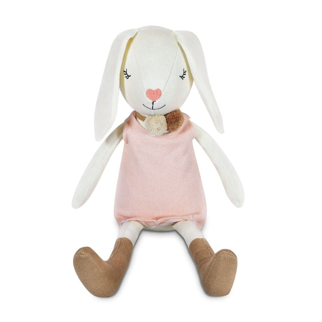 Apple Park Organic Cotton Knit Bunny Apple Park Organic Soft Toy Charlotte at Little Earth Nest Eco Shop Geelong Online Store Australia