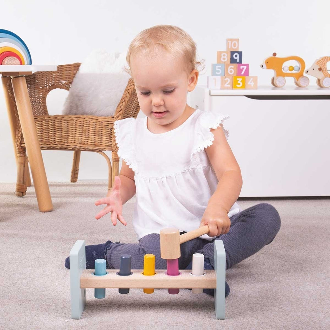 Modern Baby Peg and Hammer Bench Set Big Jigs Toys Baby & Toddler at Little Earth Nest Eco Shop Geelong Online Store Australia