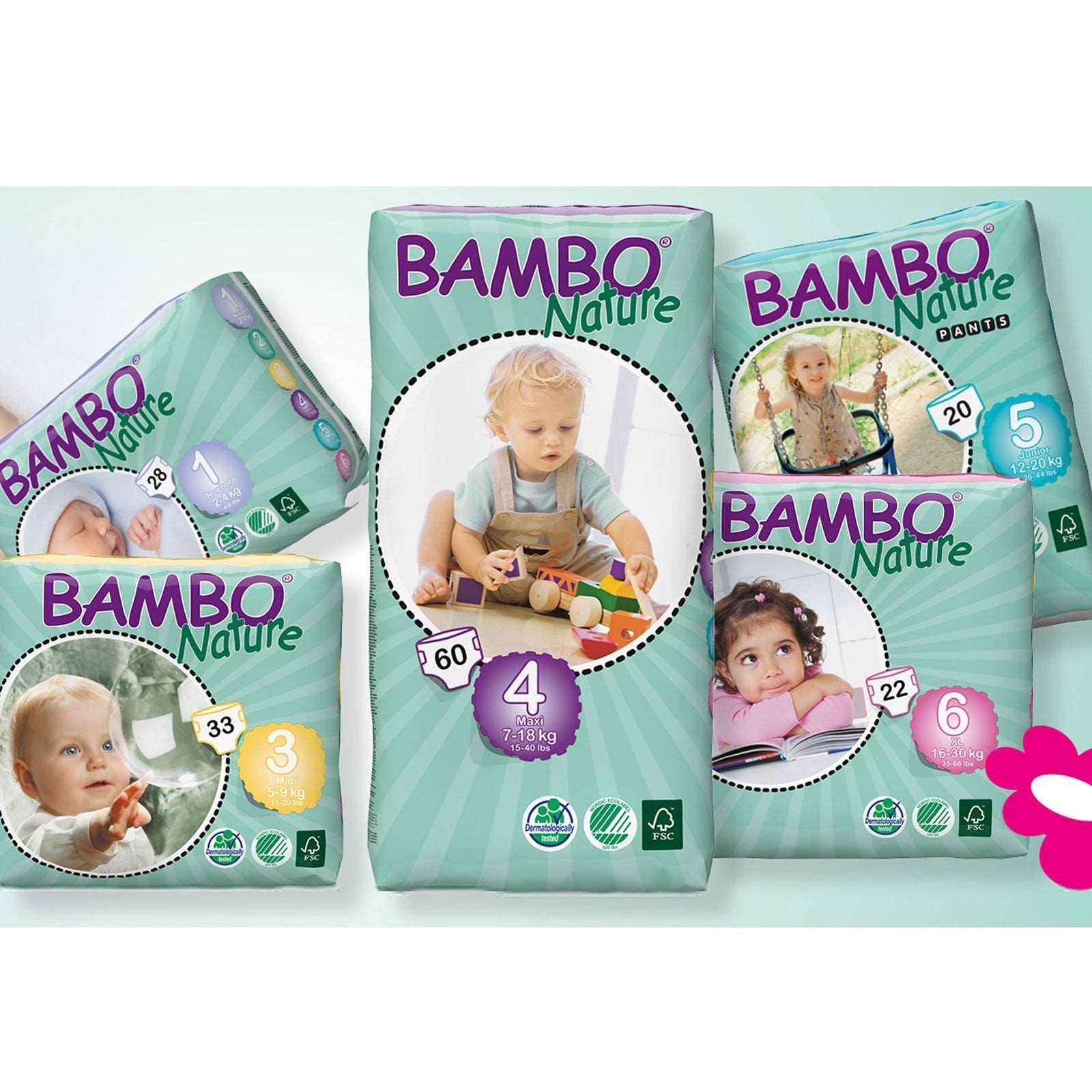 Bambo Nature - Eco Friendly Pants Diapers, Size 5, 12-20 Kg - 40 Pants  (Bundle Pack) - babystore.ae