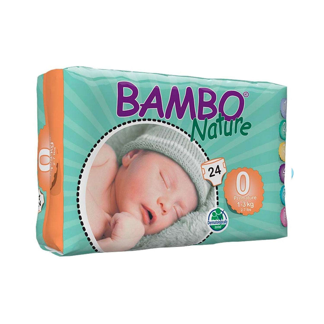 Bambo Eco Disposable Nappies Bambo Nature Nappies Size 0, 1-3kg / Pack of 24 at Little Earth Nest Eco Shop Geelong Online Store Australia