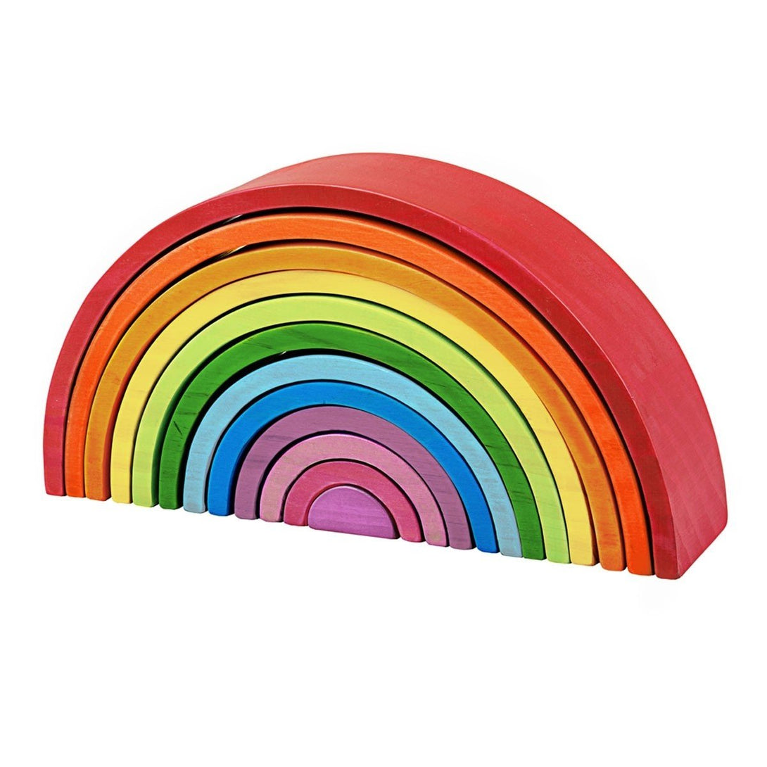 Wooden Stacking Rainbow by Bigjigs Big Jigs Toys Activity Toys at Little Earth Nest Eco Shop Geelong Online Store Australia