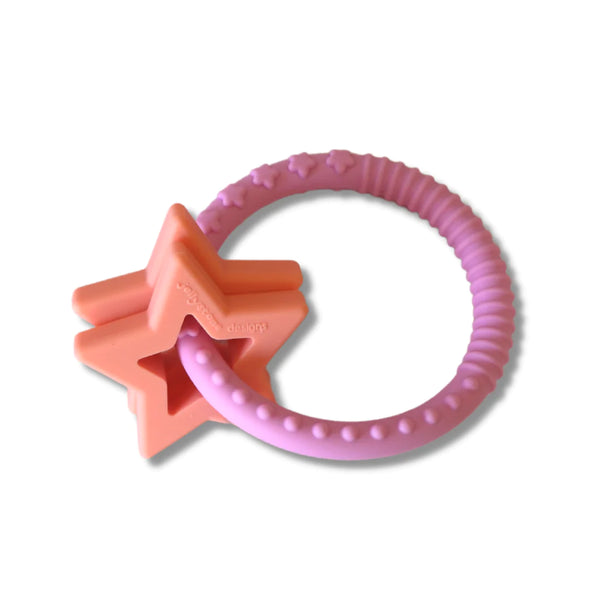 Jellystone Designs Star Teether Jellystone Designs Dummies and Teethers Bubblegum at Little Earth Nest Eco Shop Geelong Online Store Australia